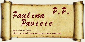 Paulina Pavičić vizit kartica